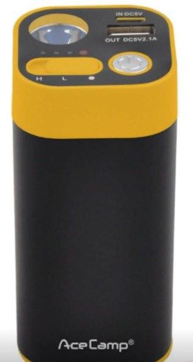 Внешний аккумулятор 3-в-1 Ace Camp Power Bank 8800 mAh с фонарём и ручной грелкой