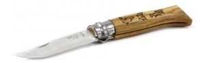 Складной надежный нож Opinel №8 VRI Animalia