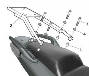 Shad - Прочное крепление верхнего кофра CBF 500/600/1000