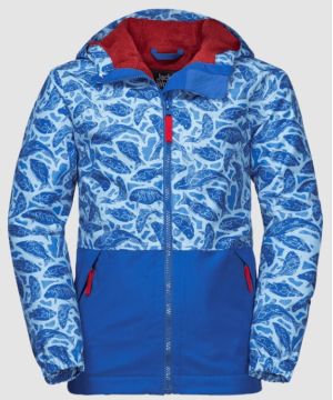 Jack Wolfskin - Детская куртка для зимы Snowy Days Print Jacket Kids
