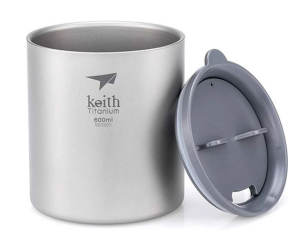 Кружка титановая Keith Ti3306 Ultralight Mug Titan 0.6