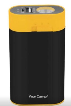 Внешний аккумулятор 3-в-1 Ace Camp Power Bank 4400 mAh грелка+фонарик