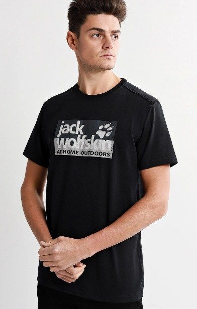 Мужская футболка с логотипом Jack Wolfskin Logo T M