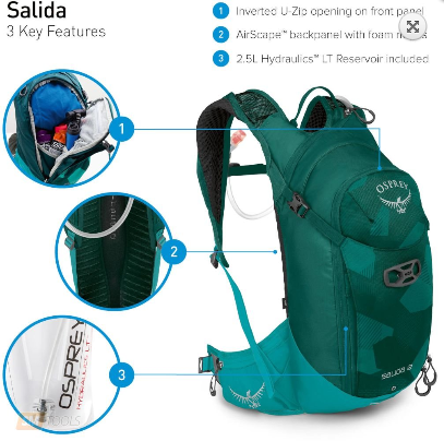 Osprey - Стильный женский рюкзак Salida 8 Osprey - Стильный женский рюкзак Salida 8
