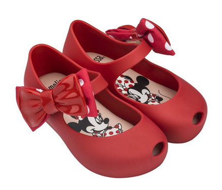 Мягкие туфли для девочки с бантом Melissa Ultragirl Minnie II Bb Me