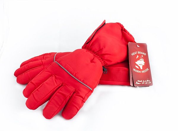 RedLaika - Теплые перчатки с подогревом на батарейках RL-P-03 (AA) красные