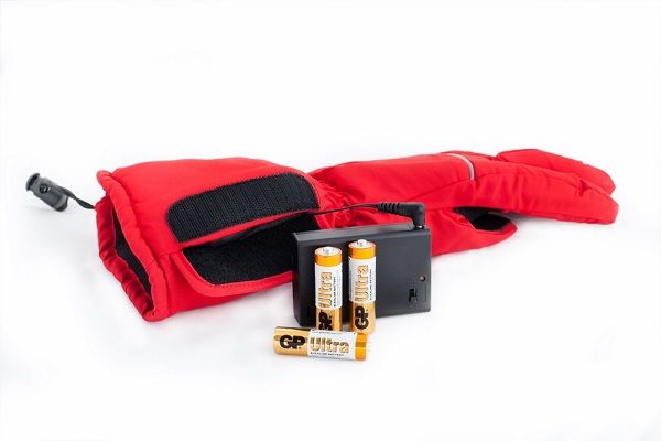 RedLaika - Теплые перчатки с подогревом на батарейках RL-P-03 (AA) красные
