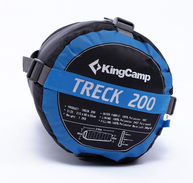 King Camp - Спальный мешок-кокон Trek 200 левый (комфорт +11)