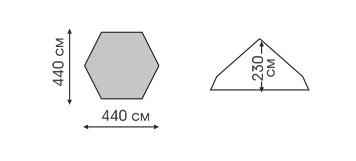 Тент для кемпинга Talberg Cover 4.4x4.4