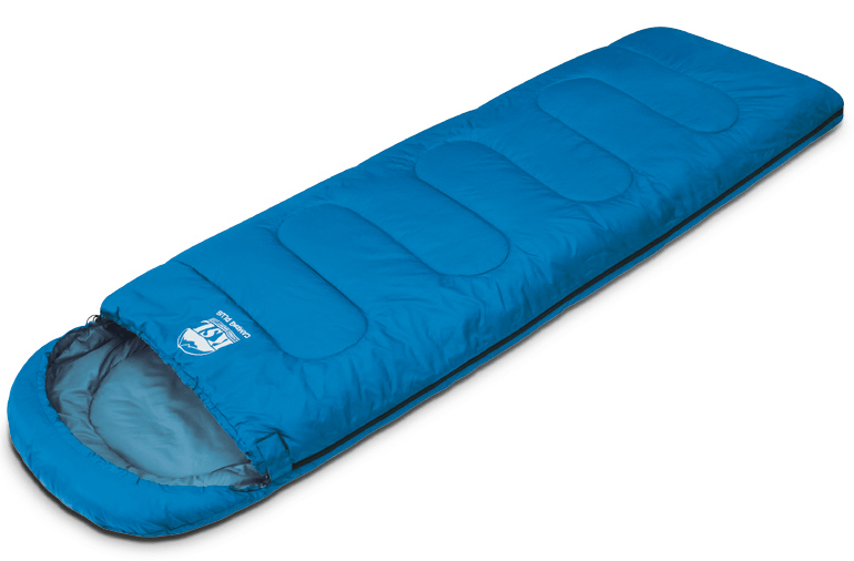 Кемпинговый спальный мешок-одеяло с капюшоном с правой молнией Alexika Camping Plus (комфорт +14)