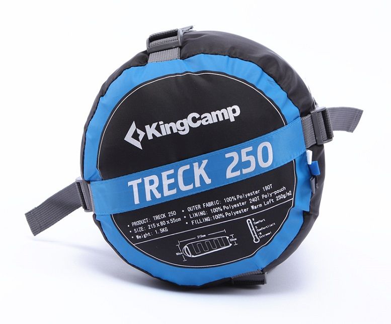 KingCamp - Синтетический спальник-кокон Trek 250 правый (комфорт +10С)